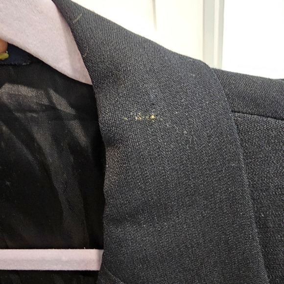 VTG Austin Reed London England Mens 40R Black Wool Rich Blend  Blazer - Picture 2 of 9